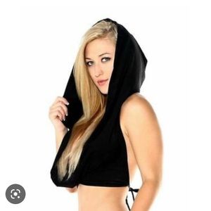 iHeartRaves Drape Hoodie Top